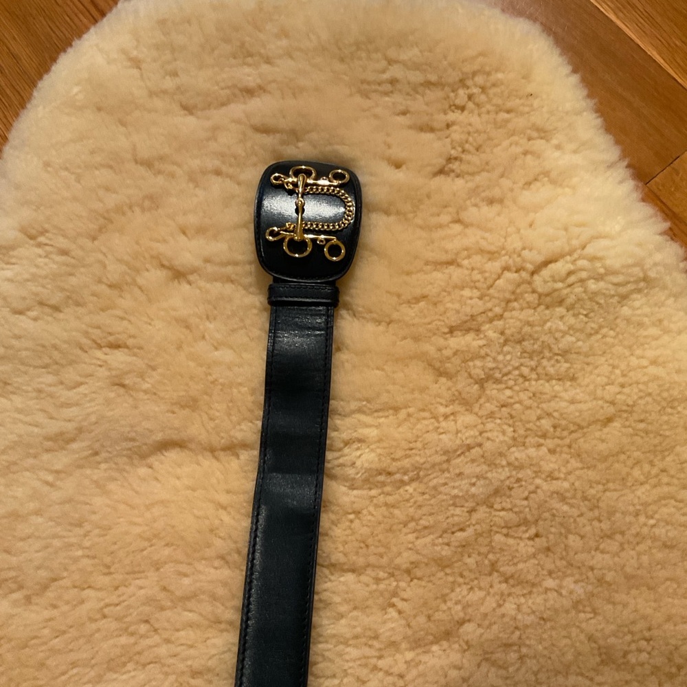 Vintage Hermès deep navy blue leather belt - Picture 14 of 14